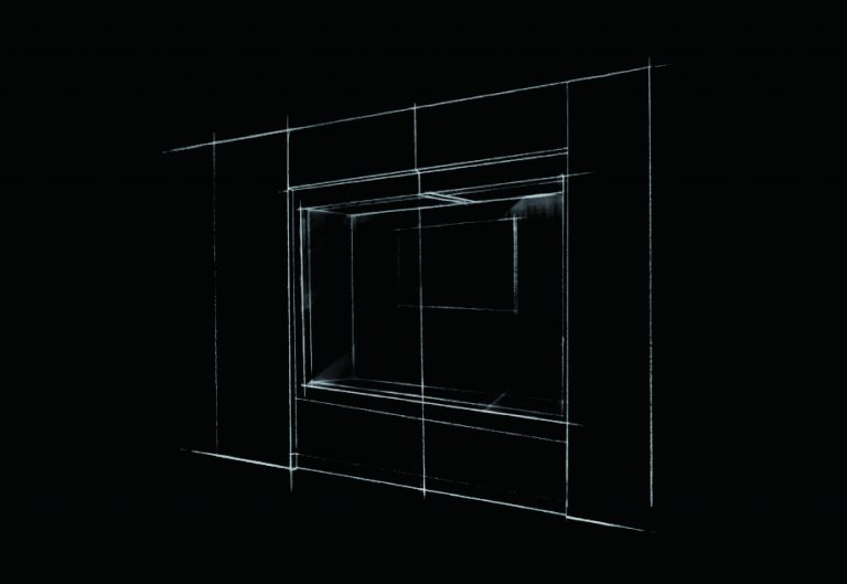 WD005Built in wall  4-sided  Glass Display Case