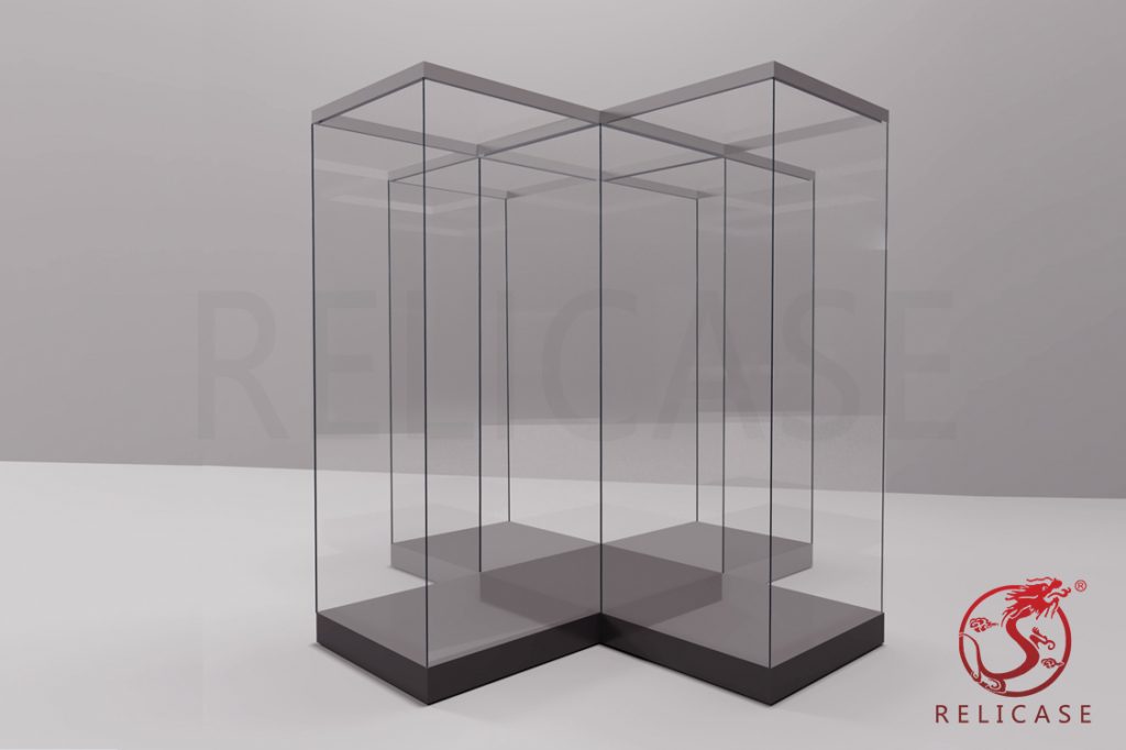 Top glass Cross Modular display cases