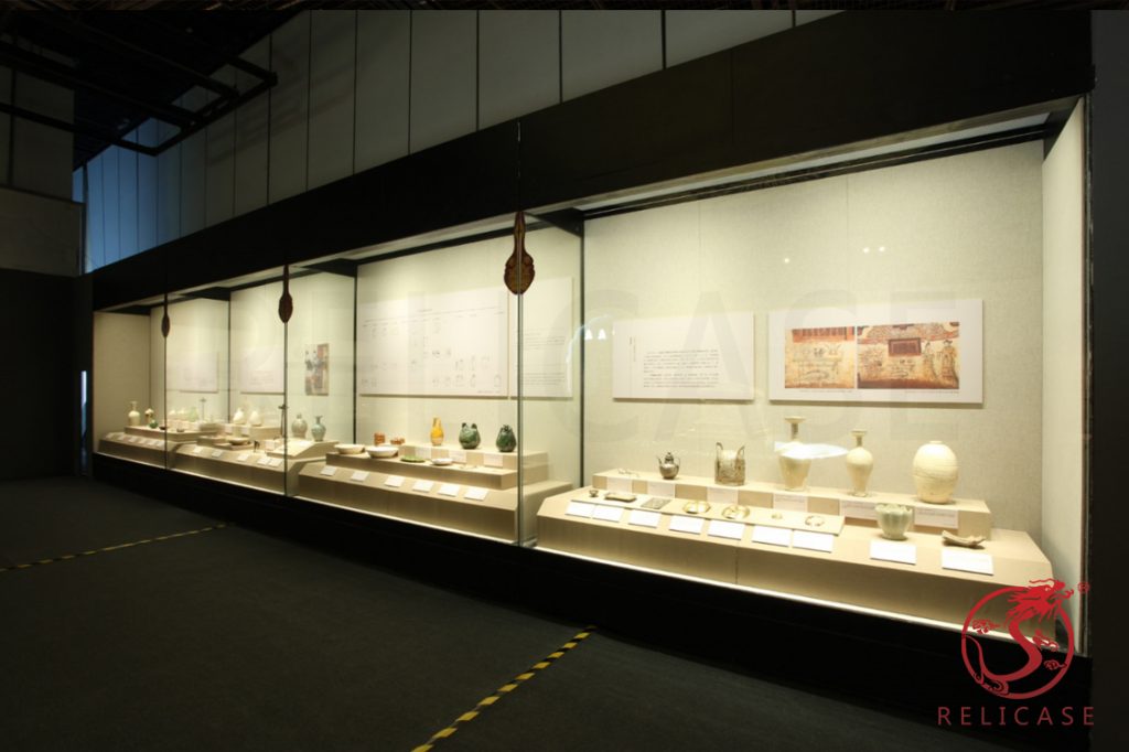 The Capital Museum wall display cases